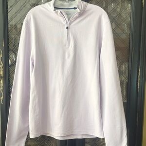 J Crew Performance Light Lavender Quarter-Zip Pullover